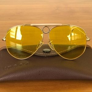 Vintage Tasco 1980’s Japan Gold Sports Safety Glasses-Yellow Lens large